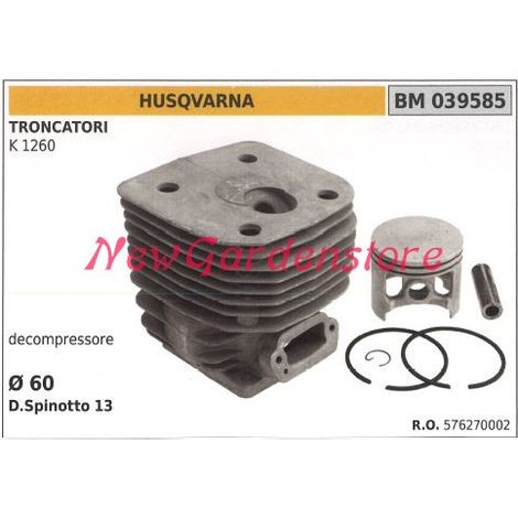 Cilindro pistone segmenti HUSQVARNA motore troncatore K 1260 039585