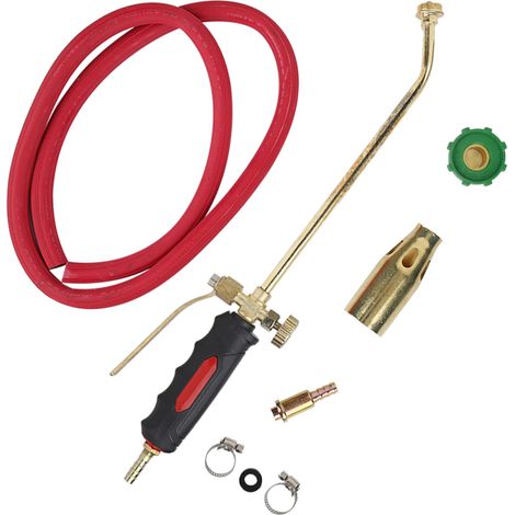 Pistolet à gaz, poignée confortable, conception renforcée, convient au gaz de pétrole liquéfié et au gaz de charbon, double ouverture, revêtement en laiton et fer. (1/5)