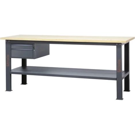 Beta C58BC-W2,1 2C/A Banco da lavoro con piano in legno 2,1 m e 2 cassetti (1/3)