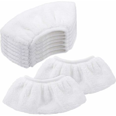 Bonnettes Microfibre pour Kärcher, Chiffons pour Buse à Main Accessoire pour Nettoyeurs Vapeur SC1/SC2/SC3/SC4/SC5/SV7 Lot de 8, (1/5)