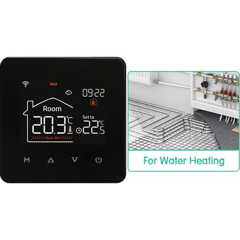 Termostato inteligente, control por WiFi, activación por voz, calentamiento de agua. (1/2)
