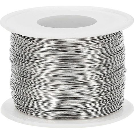 Fil torsadé en acier inoxydable de calibre 18 (1 mm), 3 mètres de fil métallique rond en acier inoxydable pour la fabrication de bijoux et la sculpture (1/5)