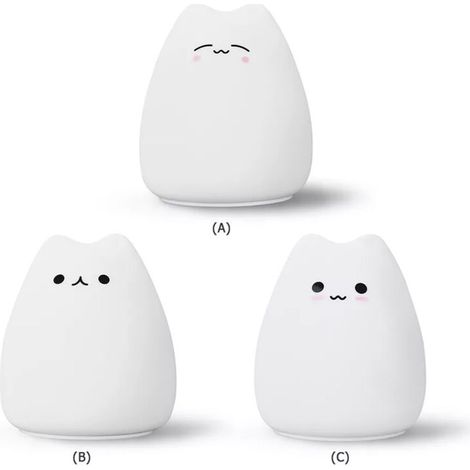 3pcs Cat Shape Induction Lamps Suitable for Kids Baby Room Desk Decoration Ornaments (1/5)