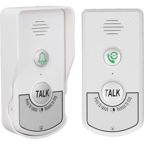 Intercomunicador inalámbrico, timbre electrónico bidireccional 1 V 1, intercomunicador inalámbrico impermeable con luz indicadora