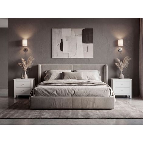 Arial Set de 2 Mesas de Noche para Dormitorio Moderno (1/5)