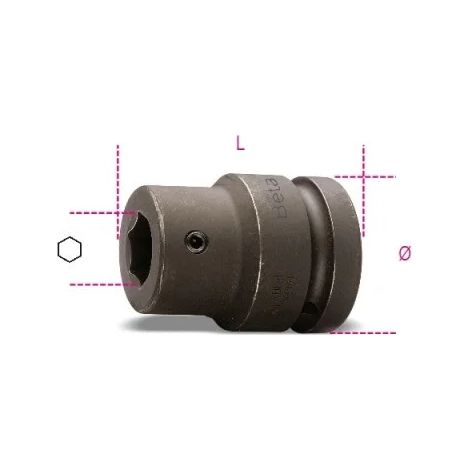 Beta 727PI/16 1/2 Bussola portainserti 1/2" fosfatata esagonale