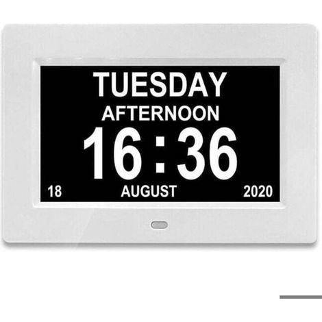 Reloj digital LCD - Pantalla de 7 pulgadas - Resolución de 1024x600 - Atenuación automática - Compatible con 8 idiomas (1/3)