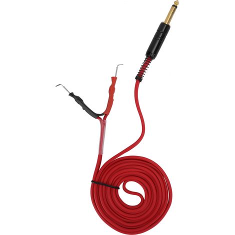 Câble d'alimentation en silicone rouge pour machine de tatouage - Cordon d'alimentation professionnel pour équipement de tatoueur (1/5)