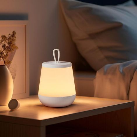 Lntyq Lampe de chevet tactile pour chambre à coucher, veilleuse multicolore pour bébé veilleuse rechargeable pour enfants, veilleuse LED pour adultes avec télécommande, mode chaud RVB 24 couleurs (13