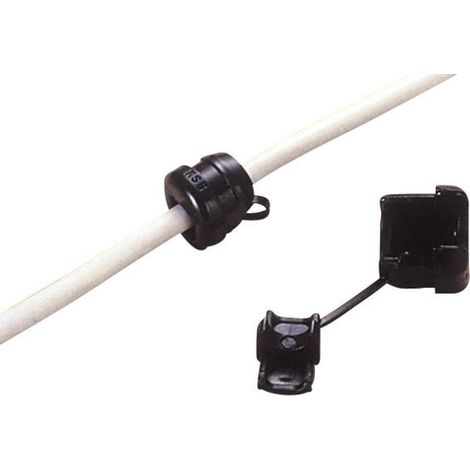 TRU COMPONENTS TC-SRR-F42203 Antistrappo Ø (max.) 7.1 mm Spessore piastra (max.) 2.5 mm Poliammide Nero 100 pz.