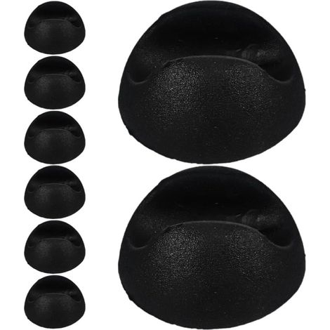 Protections hémisphériques noires en PVC pour pieds de table, (1/5)