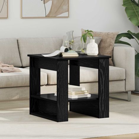 Couchtisch Schwarz Eichen-Optik 51 x 50 x 50 cm Holzwerkstoff