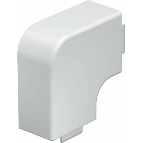 OBO Bettermann Coiffe d'angle plate sans halogène 40x60mm polycarbonate/acrylonitrile-butadiène-styrène blanc pur RAL 9010, 6175666 (1/2)