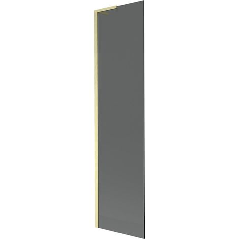 Mexen Next L mampara de bañera 1 hoja 50 x 150 cm, grafito, dorado cepillado - 895-050-000-03-40-55 (1/5)