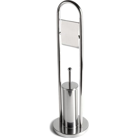 Stand-Wc-Bürstengarnitur Und Papierrollenhalter – Runde Standfläche