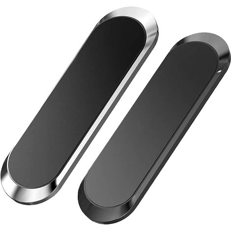 Supporto magnetico piatto per cellulare - Nero Argento Supporto per cruscotto auto/camion - Supporto per telefono accessorio auto con magnete (1/5)