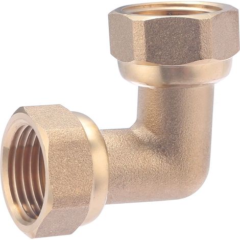 Noyon & Thiebault – Coude femelle écrou libre laiton à visser 1/2 – Angle 90° – Étanchéité avec joint – Résiste à 10 bar et 90°C