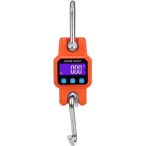 Balance électronique portable C06 pour grue, 300 kg/50 g, rechargeable, à suspendre, noir et orange parfait-AquaForge