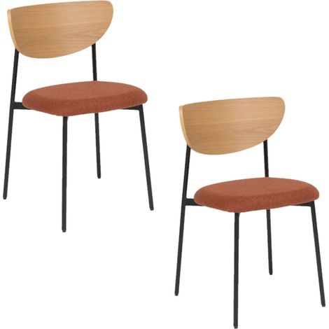 Lot de 2 Chaises de bureau Jaisa ambre - Atmosphera créateur d'intérieur (1/5)