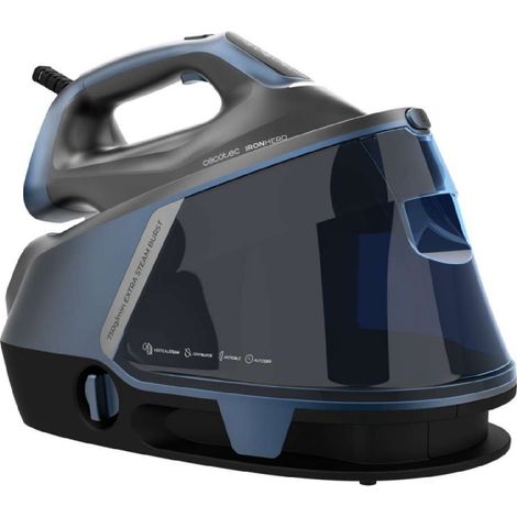 Cecotec Centro de Planchado Vertical IronHero H-3000 Station Geyser. 3000W, Suela Cerámica Turbo Slide, 600g/min en Golpe Vapor