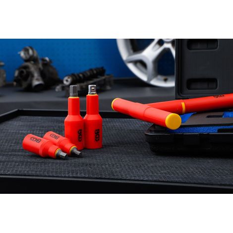 BGS VDE-inserto bit-set attacco quadro interno 10 mm (3/8") / 12,5 mm (1/2") esagono interno 4 - 10 mm 10pz. - 7132 (1/4)