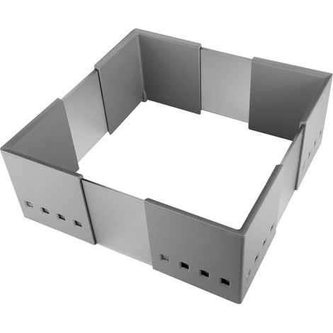 SOTECH 1 Stück CuisioFlex Trennwand Organisationsrahmen Aluminiumgrau / Weiß transluzent