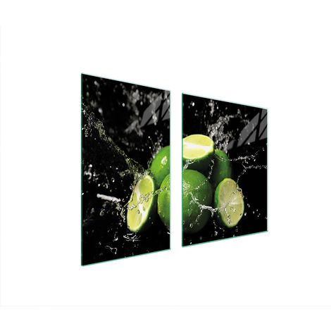 PIATTO E TAGLIERE IN VETRO 100x52 LIME (1/5)