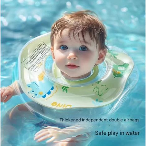 Bouée gonflable pour bébé à double chambre à air, réglable et renforcée, pour la natation, support récréatif pour une utilisation surveillée dans l'eau.-AquaForge (1/5)