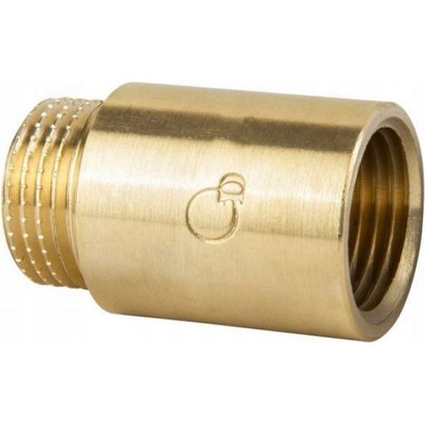 Rallonge Y - Tuyau Flexible Laiton - 1/2 Pouces Femelle/Femelle - Jaune - 1 Pièce