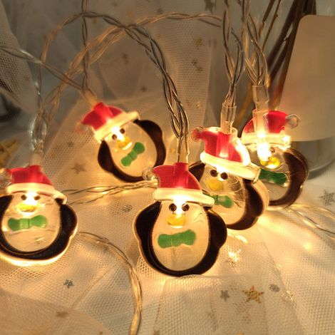 Guirlande Lumineuse Étoile - 20 LED Blanc Chaud - Câble Transparent - Alimentation Piles AA - Décoration Intérieure Noël
