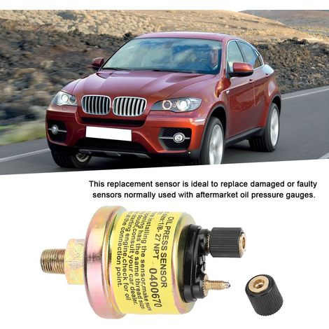 Capteur de pression d'huile moteur universel 1/8 NPT, compatible jauge après-vente, remplacement précis, filetage standard, robuste et durable. (1/5)