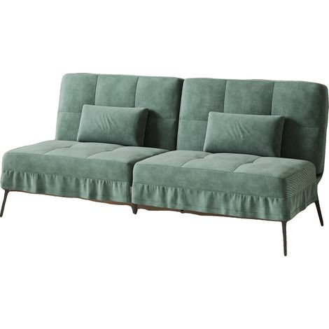Divano letto, design multifunzionale, stile minimalista, verde chiaro (1/2)