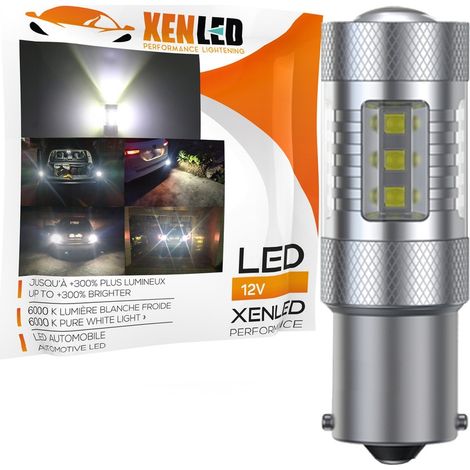 Ampoule 16 LED CREE 80W - P21W - Haut de Gamme - ampoule de signalisation - Feux de jour - Veilleuse (1/5)