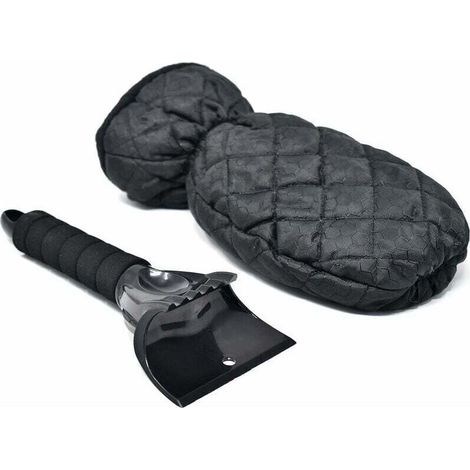 Ulisem Car Ice Scraper with Glove - Warm, Waterproof Glove for Frost Protection - Scratch-Free Windshield and Window Scraper with Glove for Snow Removal with Handle (1/4)