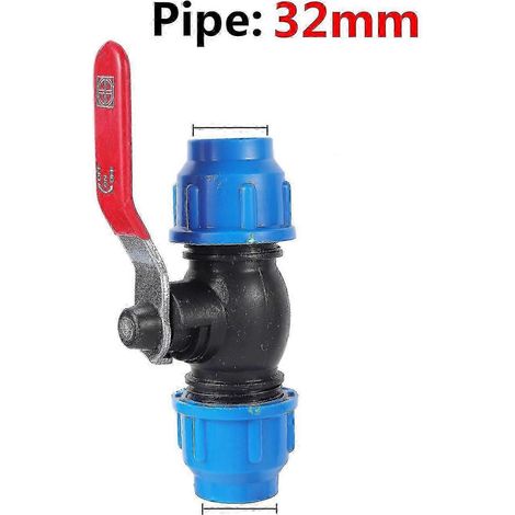 Raccord PE 32 mm pour tuyau d'eau, connexion directe, joint rapide, vanne à bille agricole (1/5)