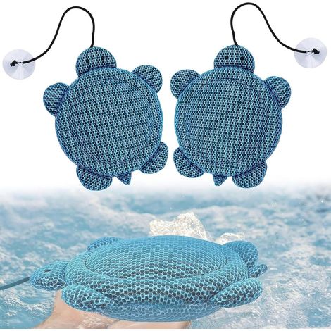 Lot de 2 éponges réutilisables pour spa et piscine, absorbeurs d'écume et d'huile, gardent l'eau propre. (1/5)