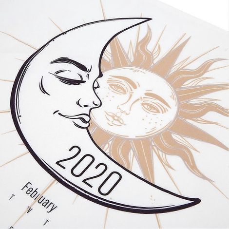 Stoffwandkalender 2020, schlichtes Design, 50 x 70 cm, Wanddekoration für Zuhause, sorgt für stimmungsvolles Ambiente, einfach aufzuhängen (1/5)