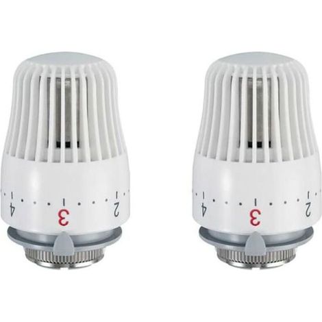 Lot de 2 têtes thermostatiques, tête de rechange pour vanne de radiateur M30 x 1,5, vanne de radiateur thermostatique (1/5)
