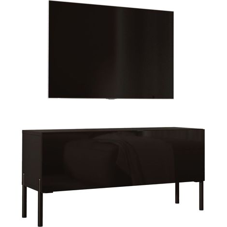 Mobile TV : Nero Opaco, gambe nere, 100 x 52 x 32 cm (1/5)