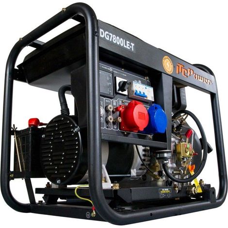 Itc Power – Groupe électrogène diesel 6500W AVR monophasé et triphasé – Démarreur électrique – Connexion ATS pour installation solaire – 13h autonomie - DG7800LE-T (1/5)