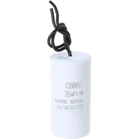 Condensateurs de démarrage moteur CBB60 450 V CA pour machine à laver : hautes performances et fonctionnement stable (25 µF) (1/5)
