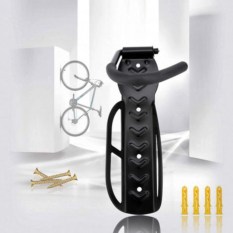 BRAVIX Crochet pour Vélo,Support Attache Mural,Peu Encombrants Noir Support Mural our Vélo en Acier Crochet de Rangement Vertical avec Vis Universel pour Scooter électrique Bicyclette