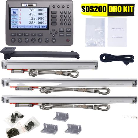 Display digitale, 4 assi, compatibile con fresatrici e torni, kit DRO a 3 assi (1/2)