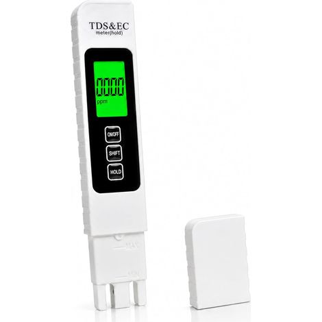 Testeur Eau Potable et TDS Meter 3 en 1, Testeur pH Haute Précision avec Écran LCD Rétroéclairé, Idéal pour Piscine Aquarium et Hydroponie (1/5)