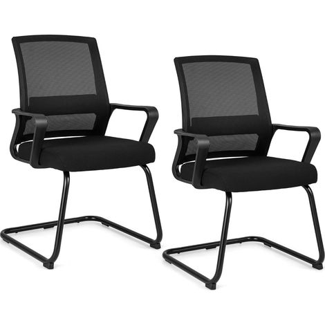 Set di sedie ergonomiche per ospiti da 2 pezzi con supporto lombare (1/5)