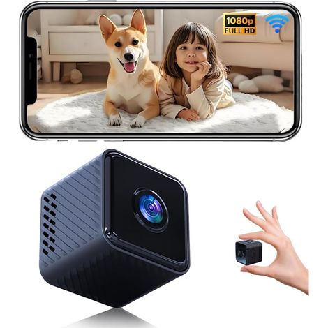 Mini Wireless Spy Camera, Wireless Micro Wifi Surveillance Camera Indoor/Outdoor with Night Vision and Motion Detection, Small Hidden Spy Camera for Baby Home Cat Car (1/5)