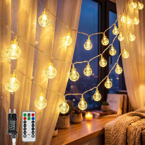 Luci decorative sferiche da esterno da 10 m con 100 LED e spina (1/5)