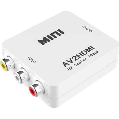 Adattatore/convertitore da AV a HDMI, video e audio Full HD 1080P, TV 3 RCA CVBS HDMI superiore, PS2 composito CVBS HDMI RCA N64 video e audio. (1/2)