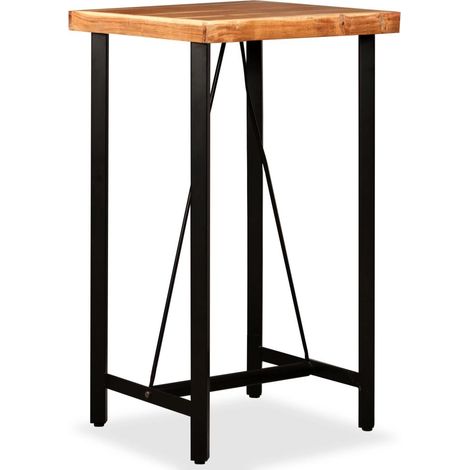 vidaXL Tavolino da Bar in Legno Massello di Acacia 60x60x107 cm (1/5)