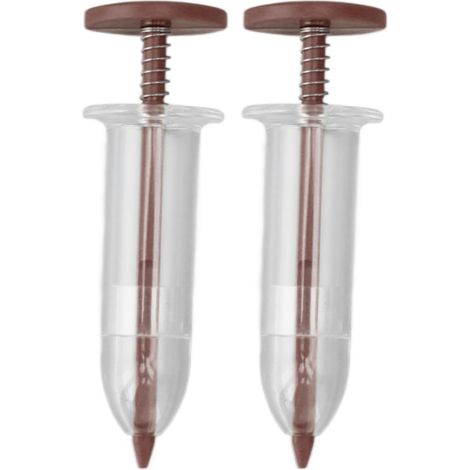 Mini Distributeur de graines à semis, 2 pièces, épandeur de graines portatif réglable, semoir pour Planter de Petites graines dans Le Jardin ou Les Pots de Fleurs, Plastique 10 x (Brun)